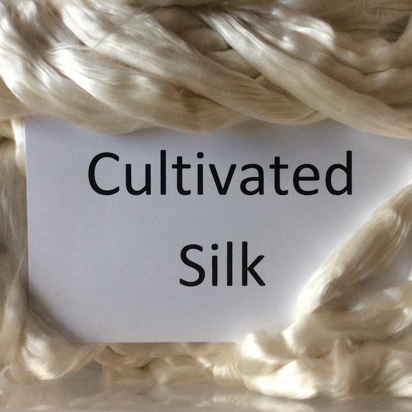 Cultivated Silk - Mulberry Silk - Bombyx Silk, 100% silk top, great for spinning,