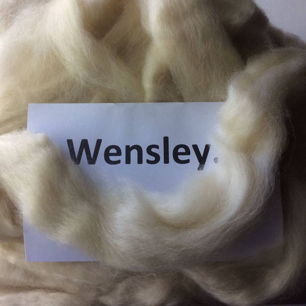 Wensleydale roving, Wensleydale top, 100 grams natural fiber, great for spinning, felting and dyeing