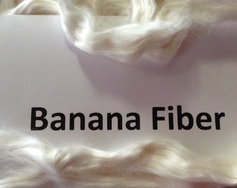 Banana fiber Roving, Banana Top, 100 grams, great for spinning, from the banana plant, a natural plant based fiber, a vegan fiber