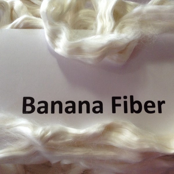 Banana fiber Roving, Banana Top, 100 grams, great for spinning, from the banana plant, a natural plant based fiber, a vegan fiber