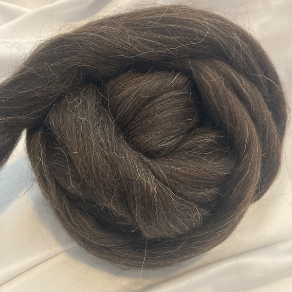 Faroe Island Sheep Wool - Combed Top - 100 grams of beautiful, natural black wool