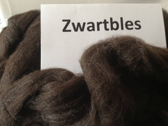 Zwartbles Roving, Black Wool Top, Great for Spinning or Felting, Natural Colored Roving From the Netherlands, Dutch Breed of Sheep - Etsy