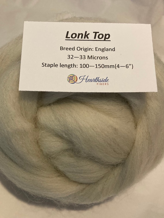 Stricken Lonk Roving, Stricken Lonk Top, 100 grams, great for spinning, dyeing or felting