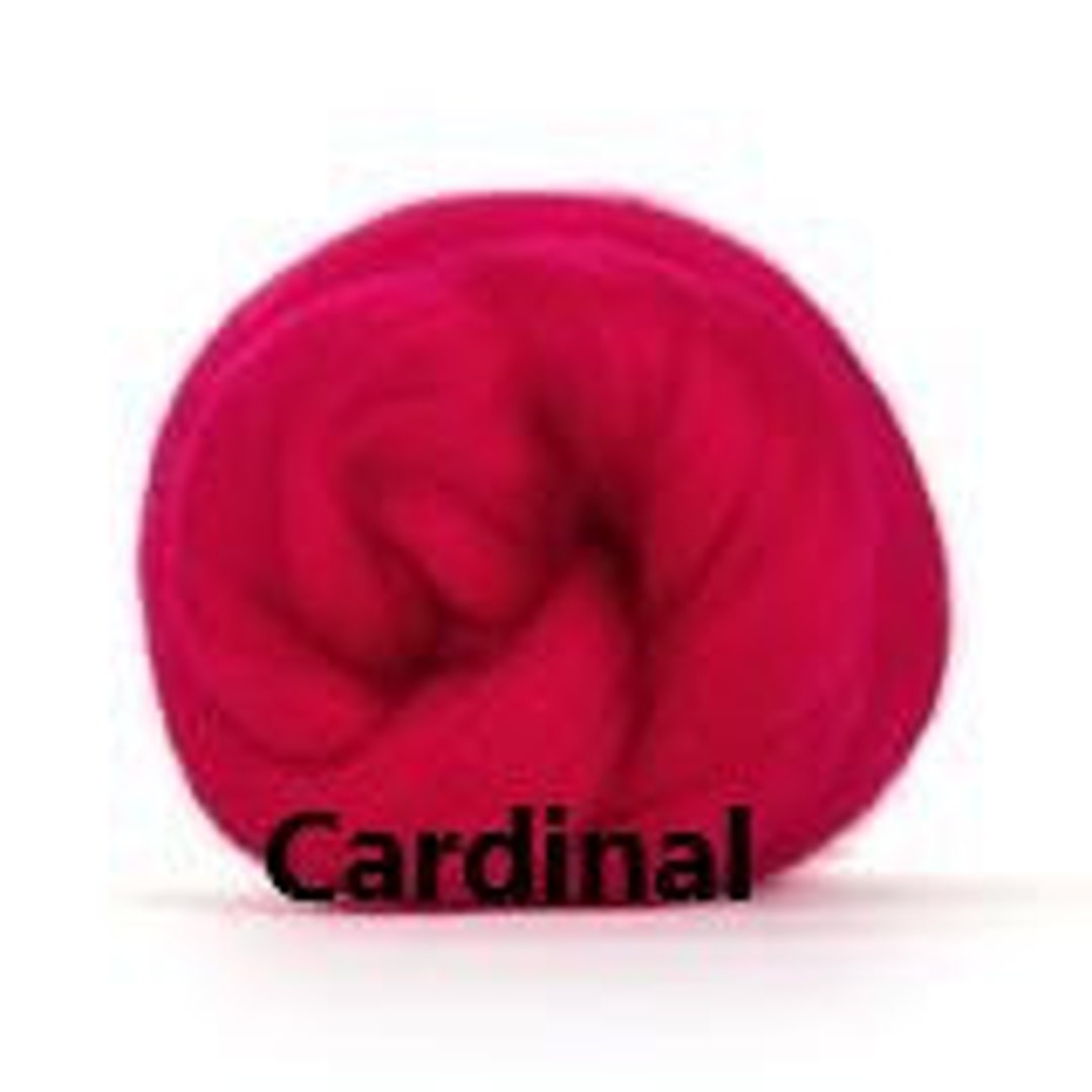 Dyed Corriedale Roving Dyed Top in the Color Cardinal Great Etsy UK