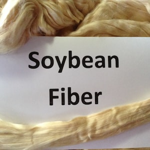 Soybean roving, soybean top - 100 grams plant based spinning fiber, a great vegan fiber developed by Henry Ford in the 1930's
