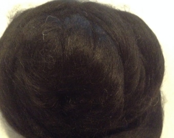 Baby Alpaca Roving, parte superior de baby Alpaca color negro, 100 gramos de deleite de hilado