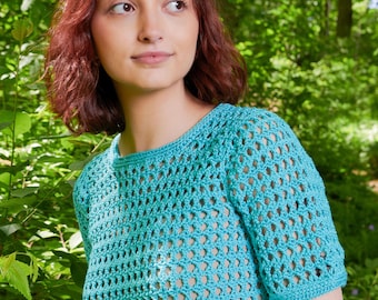 Crochet Top Pattern For Beginner to Intermediate | Mesh Crochet Top Pattern | Boho Crochet Cardigan Easy Crochet Vest Pattern | PDF Download