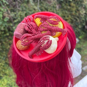 DIY Crawfish Boil Tray Fascinator Hat Clip Complete Kit Make at Home