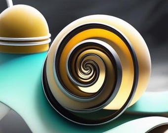 Metamorphic E-Snail - Ultra High Res. 4K+ Digital Download, Mobile & PC Backgrounds.