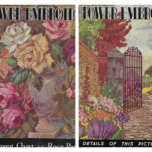 Weldons Flower Embroidery-Needle Art Series # 6-Period Stitch Designs-Tapestry Neeplework-Petit Point Stitching- Cross Stitch Patterns-PDF