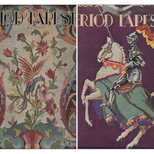 Weldons Vintage Tapestry-Needle ArtSeries # 4-Floral Embroidery Designs-Stitch Charts-Artistic Embroidery-Needlework Patterns-Digital-PDF