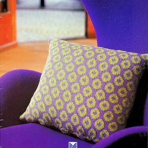 Hand Knitted Pillows- set1- Pillowcases- Home Decor- Chair amd Sofa Decorative Pillows-Knitting Instructions-Color Charts-Digital-PDF