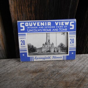 20 Vintage Souvenir Views - Photos - Lincoln's Home and Tomb -  Springfield IL