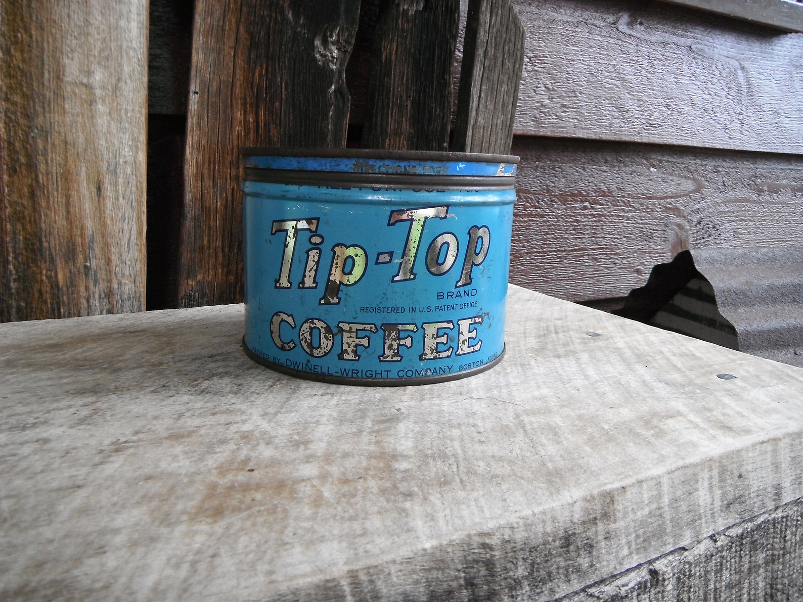 Rare Antique Blue and Silver TipTop Coffee Can Boston Etsy