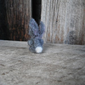 Tiny Handmade Needle Felted Bunny Rabbit Holding Speckled - Etsy