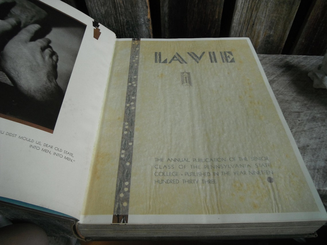 1933 Art Deco Pennsylvania State College Yearbook Penn State Etsy