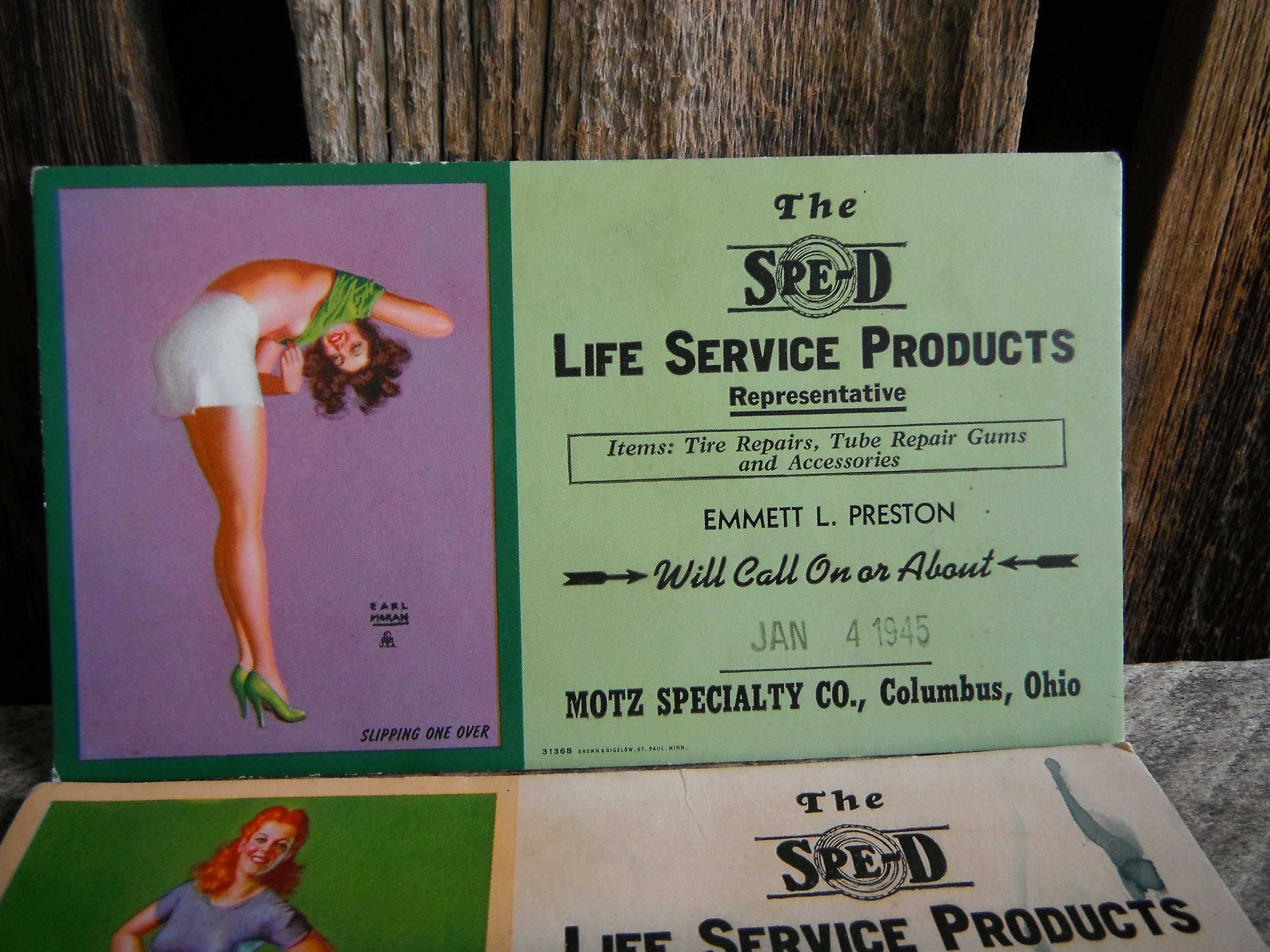 Pin Up Girl Ink Blotters 1945 & 50’s ~ Set of 3 Ink Blotters ~ Wilmington N.C. 