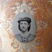 Antique Gem Miniature Tintype - Oval Locket Photo -Pretty Young Girl Wearing a Hat