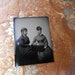 Antique Gem Miniature Tintype Photo - Pair of Lovely Ladies - Fine Fashion