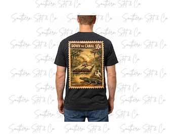 Down on the canal men’s towboat shirt png file