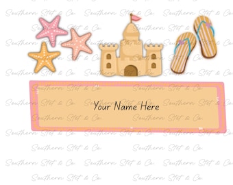 Beach Theme Name Tag