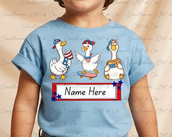 Fourth of July Ducks Name Plate