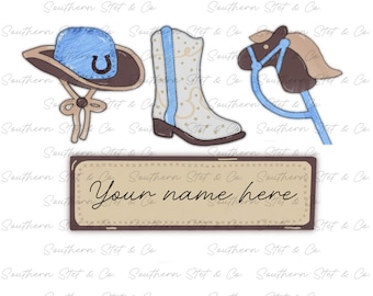Cowboy Southern Name Plate Boys PNG Digital download