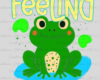 Feeling Froggy PNG Design