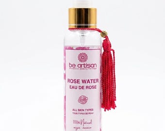 Pure rozenwaterspray: natuurlijke gezichtstoner, hydraterende nevel voor alle huidtypes