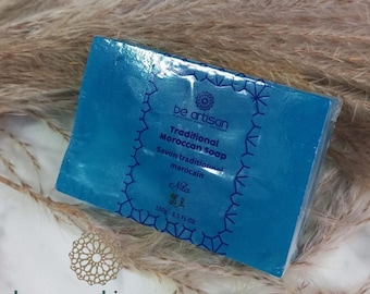 Traditional Moroccan Nila Soap – Authentic Blue Nila Hammam Beauty Bar for Glowing Skin