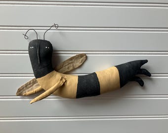 Primitive Bee Shelf Sitter Doll Summer Farmhouse Decor