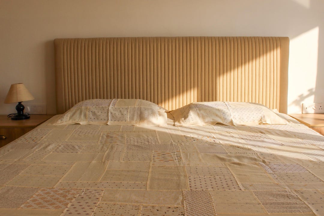 Upcycled Linen Patchwork Bedspread – Sustainable Neutral Bedding Set - Etsy