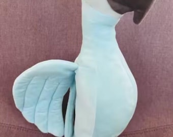 Soft Blue Parrot Plush Toy – Tropical Bird Stuffed Animal, 35cm