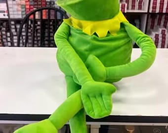 Kermit Frog Plush Toy | Soft Sitting Cartoon Stuffed Animal, 60cm Home Decor