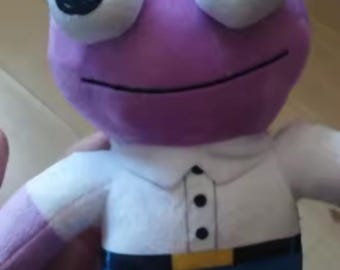 Handmade Purple Frog Plush – Stuffed Animal Toy, 28cm