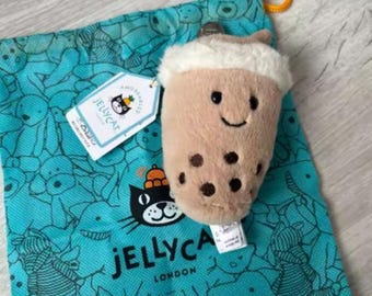 Jellycat Amuseable Bubble Tea Plush Keychain - Kawaii Boba Bag Charm