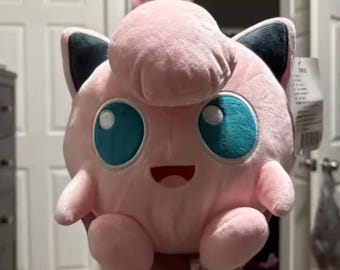 Jigglypuff Plush Toy | Cute Pink Pokémon Stuffed Animal | Kawaii Soft Plushie Gift for Pokémon Fans 20cm