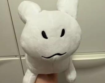 White Bunny Plush Toy | Minimalist Kawaii Rabbit Stuffed Animal, Soft Decor 25cm