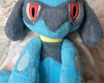 Blue Anime Creature Plush Toy | Soft Kawaii Character Stuffed Animal | Cute Gamer Plushie Gift for Kids & Collectors 40cm
