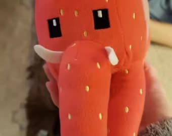 Strawberry Elephant Plush Toy – Soft Fruit Animal Stuffed Kawaii 25cm