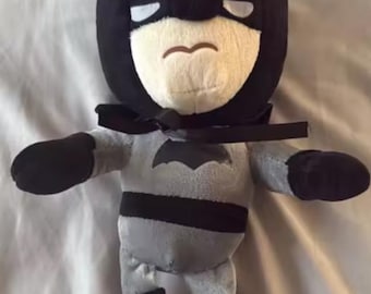 Batman-Inspired Plush Toy | Cute Superhero Stuffed Doll | Soft Comic Character Plush | Unique Gift for Fans 27cm