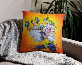 Pillow Frog It All Knitting Art by Sheep Incognito Happy Yarn Home Decor