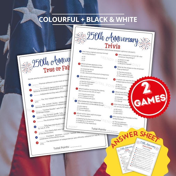 250th Usa Anniversary Games - Etsy