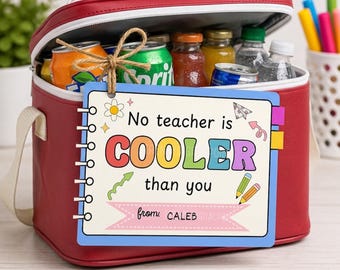 Etiqueta editable para regalo de profesor, etiqueta genial de agradecimiento para profesores, regalo de fin de año para profesores, etiqueta imprimible de agradecimiento para profesores, Canva