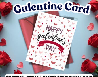 Funny Galentine's Day Card, Card for Friends on Valentine's Day, Galentine’s Day Card, Printable Valentine Card for Classroom & Besties