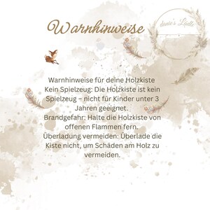 Geschenk Patentante personal – Erinnerungskiste mit Namen – Taufgeschenk Patin – Holzkiste individuell – Geschenk zur Taufe Mädchen Junge image 5
