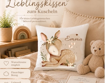 Personalized Kids Pillow with Name | Custom Cushion | Baby Gift | Nursery Decor | Baby Shower Gift | 40x40 cm with Insert