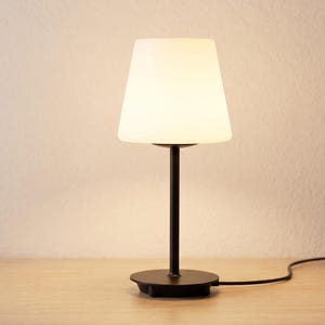 Modern Dimmable LED Desk Lamp, Minimalist USB Rechargeable Bedside Nightstand Light with 3 Color Modes, Touch Control Ambient Table Lamp