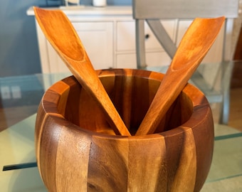 Dansk IHQ Jens Quistgaard houten slakom en tangset