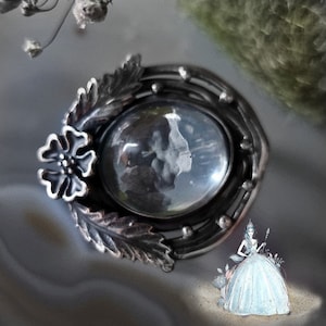 Beryl Ring Aquamarine Misty Botanical Statement Sterling Silver Jewelry Izovella image 1